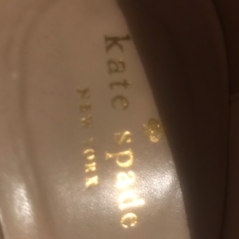 KATE SPADE Black Patent-Leopard Heel Sz 9.5 3”heel